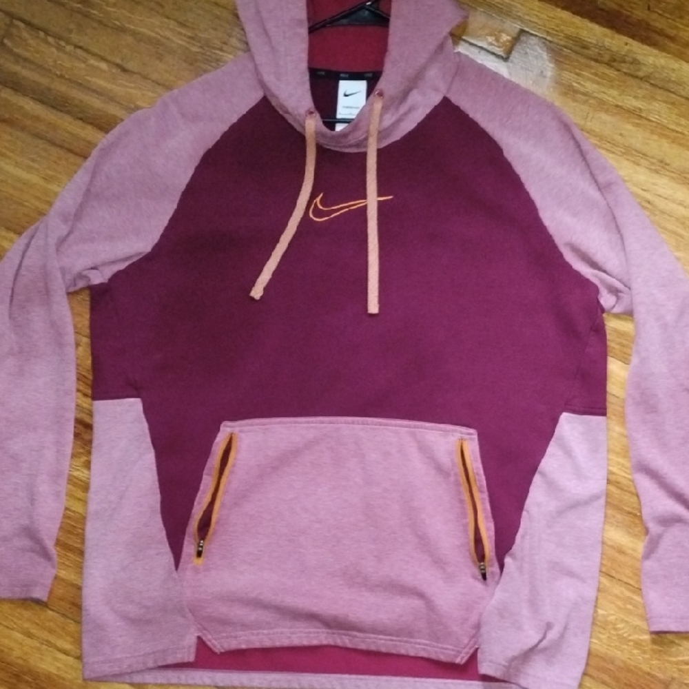 Nike Purple and Pink Raglan Sleeve Sweater